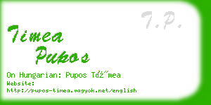 timea pupos business card